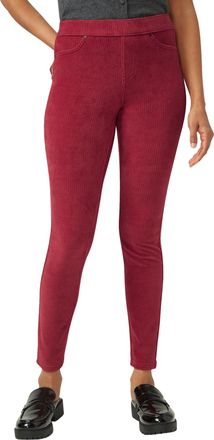 Hue Womens Classic Corduroy Legging, Rio Red, XL