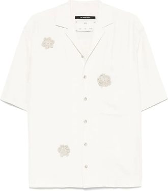 Song for the Mute Overhemd met Daisy-applicatie - Beige