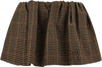 Miu Miu Brown Virgin Wool Long Womens Skirt