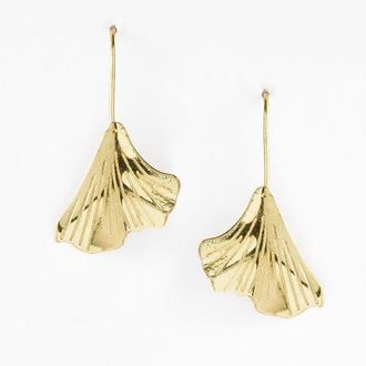Matr Boomie Sayuri Ginkgo Leaf Drop Earring in Bronze at Nordstrom