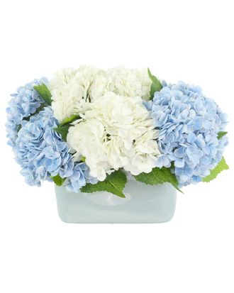 Creative Displays Inc. Handmade Faux Floral Centerpiece With Real Touch Hydrangeas