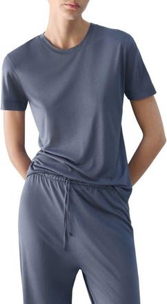 Mango Modal Pajama T-Shirt in Blue at Nordstrom, Size Medium