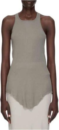 Rick Owens Basic Rib Tank - Dames - Tops zonder mouwen - Grijs - S - Tops