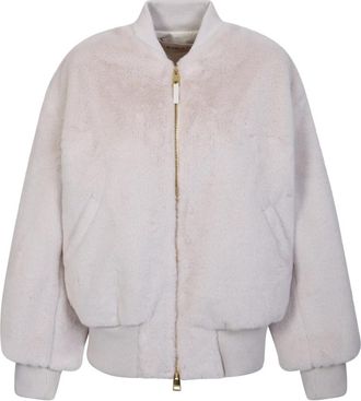 Blanca Vita Witte Faux Fur Bomberjas - Dames - Bomber jackets - Wit - XS - Polyester - Jassen