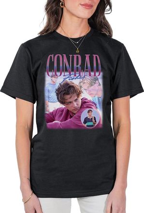 Sanfran Clothing Conrad Fisher Homage T-Shirt Vintage Retro Style Summer Pretty Funny Romantic Drama TV Show Unisex Top Tee Small/Black