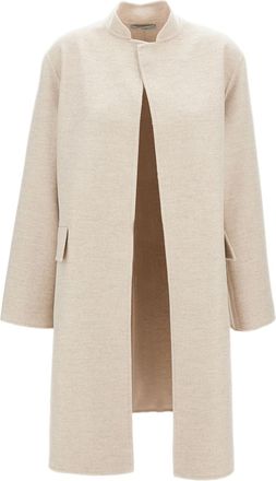 Dusan Unlined Cashmere Coat With Minimalist Open Front And Flap Pockets