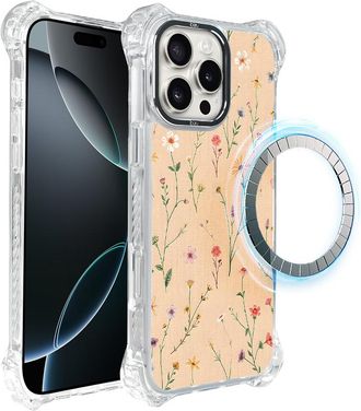 OEM Funda Ibizu Dropguard Ultra Para Iphone 16 Pro Max Con Magsafe, Color Pastel Bloom, Coral Meadow