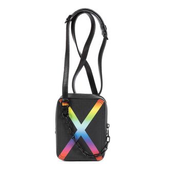 Louis Vuitton Pre-owned Womens Ltd. Ed. Virgil Abloh Rainbow Danube Messenger Shoulder Bag - Black - One Size