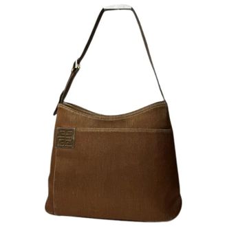 Givenchy Borsa a spalla in cotone Pre-owned - - Pre-owned - Donna - Marrone - ONE SIZE