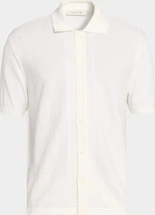 Bugatchi Men & apos;s Chevron Short-Sleeve Polo Sweater