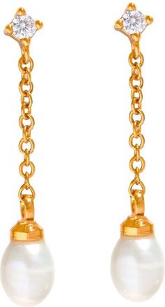 Girls Crew Falling Imitation Pearl Drop Earrings in Gold at Nordstrom