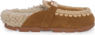 Mou Winter Bio Slide - Dames - Pantoffels - Beige - 40 EU - Wol - Schoenen