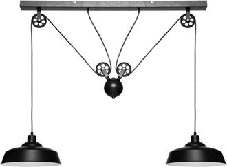 Atmosphera Lampada a sospensione in metallo nero ezio l120cm Atmosphera créateur dintérieur