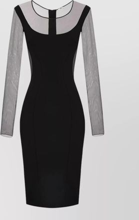 Elisabetta Franchi fitted knee length dress silk blend mesh