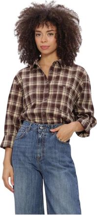 Silvian Heach Overhemden, Dames, Bruin, XS, Dames Blouses Shirt Dhalor