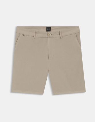 HUGO BOSS Mens H-Kane1 Modern Fit Shorts - Cream - Size: 33/32
