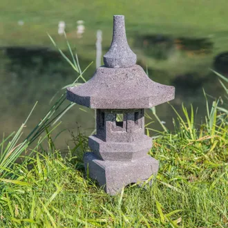 Wanda Collection L&aacute;mpara Japonesa Toro Jard&iacute;&shy;n Zen De Piedra De Lava 50 Cm