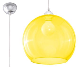 Sollux Lighting L&aacute;mpara de techo amarillo acero, vidrio alt. 120 cm