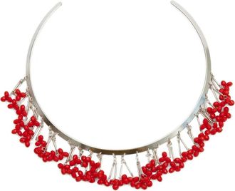 Isabel Marant Choker Nora con perline - Argento