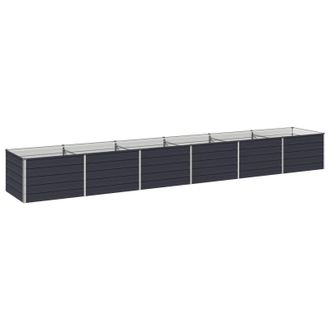 vidaXL Cama De Jard&iacute;n Elevada Gris Antracita 480 X 80 X 55 Cm Vidaxl