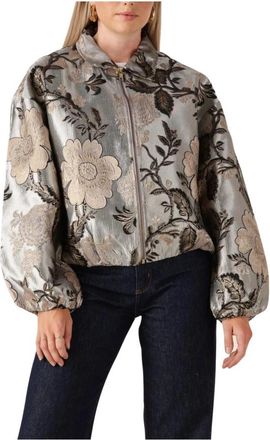 Notre-V Stijlvolle Grijze Jas voor Vrouwen - Dames - Zomerjassen - Veelkleurig - L - Polyester - Jassen