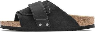 Birkenstock Kyoto Nubuck-Suede Leather Narrow Fit Sandals Black 1022566