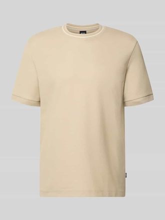 HUGO BOSS Regular Fit T-Shirt aus reiner Baumwolle Modell C-TAUT-40 in Beige, Gr&ouml;&szlig;e XXXL