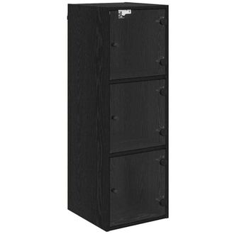 vidaXL Wall Cabinet Black Oak 35 x 37 x 102 cm Engineered Wood vidaXL