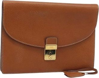Gucci Pre-owned Clutches, female, Brown, Size: ONE SIZE Pre-owned Vintage Clutch Bag