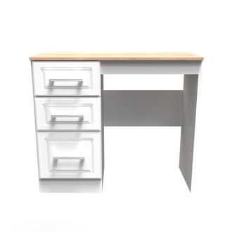 Welcome Furniture Kingston Ready Assembled Dressing Table - White Ash & Bardolino Oak - Welcome Furniture | TJ Hughes