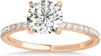 Allurez Lab Grown Diamond Hidden Halo Engagement Ring 18k Rose Gold (0.33ct)