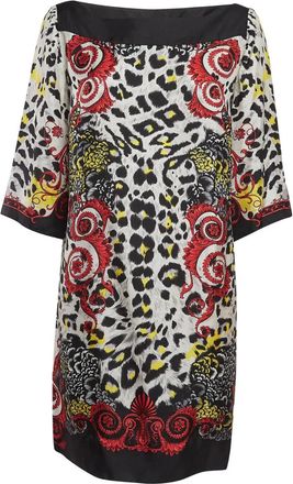 Versace Jurk met luipaardprint - Wit