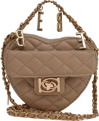Bebe Solana Quilted Heart Crossbody Bag in Beige at Nordstrom Rack