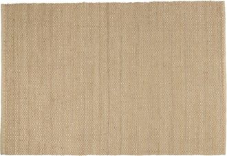 Macabane Alfombra rectangular de 300 x 400 cm de yute y algod&oacute;n, color beige
