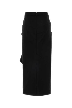 Givenchy Womens Black Wool Blend Skirt Gonne