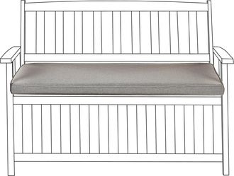 Beliani Beliani - Coj&iacute;n Para Banco De Jard&iacute;n Gris Claro 108 X 45 Cm Resistente Uv Lazos Sovana