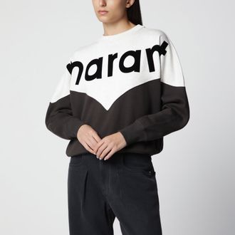 Isabel Marant Felpa Houston nera in cotone con logo