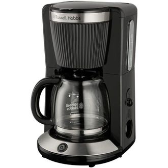Russell Hobbs Cafetera De Goteo [1,25l, 1100w] Bront&euml; Matte Black (jarra De Vidrio, 10-15 Tazas, Whirltech, Mantiene Calor, Cuchara, Pausa Para Servir, Nivel Agua, 