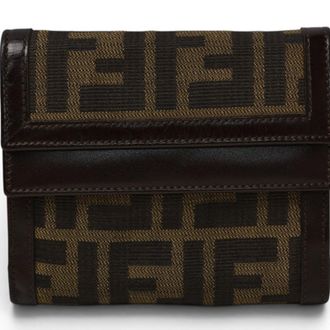 Fendi Zucca Brown Canvas Wallet (Bi-Fold) (Pre-Owned)