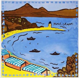Fabienne Chapot Womens Chapot postcard scarf - Blue