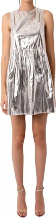 Amylynn Baby Doll Dress In Silver