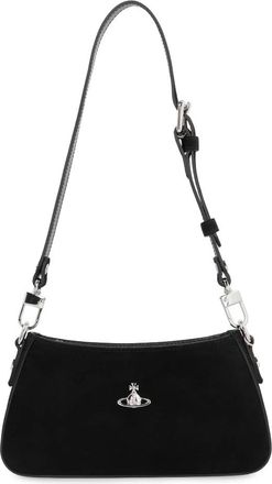 Vivienne Westwood Tesha Shoulder Bag - Dames - Schoudertassen - Zwart - ONE Size - Su&egrave;de - Tassen
