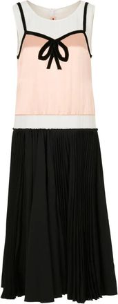 Marni Midi-plooijurk met strik - Zwart