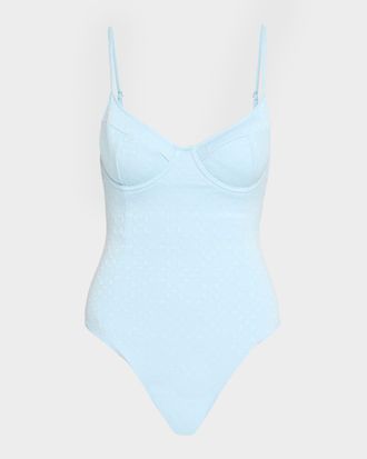 SIMKHAI Demi Bustier One-Piece Swimsuit