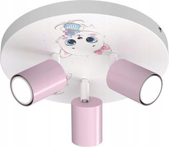 OEM L&aacute;mpara De Techo Infantil Para Ni&ntilde;a Gato Led Pulida Gu10