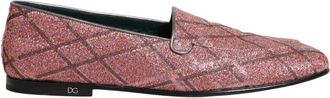 Dolce & Gabbana Young Pope Loafers - Heren - Loafers - Roze - 43 EU - Leer - Schoenen