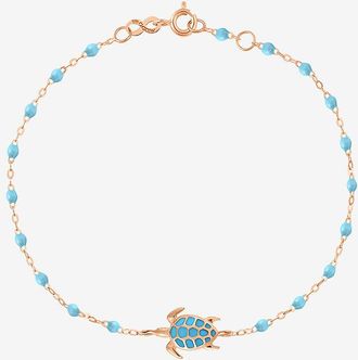 Gigi Clozeau Armband aus Ros&eacute;gold Tortue Turquoise - 17 cm