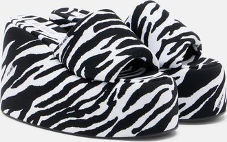 The Attico Mochi zebra-print platform slides