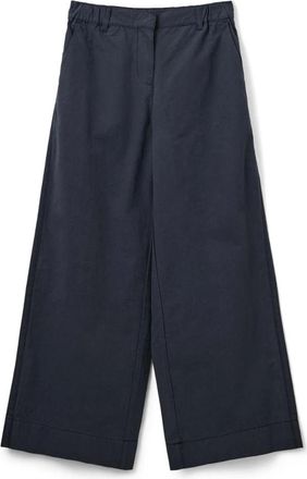 Sofie Schnoor Broeken, Dames, Blauw, 2Xs, Katoen, Reine Wide Leg Broeken