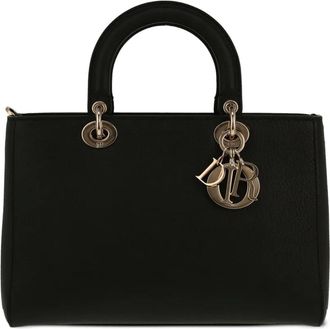 Dior 2020s Lady Dior handtas van bewerkt leer - Zwart